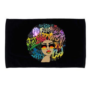 Afro Proud Black Woman Dashiki Melanin Microfiber Hand Towel