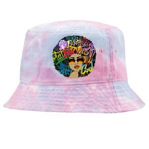 Afro Proud Black Woman Dashiki Melanin Tie-Dyed Bucket Hat