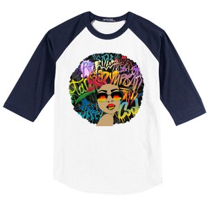 Afro Proud Black Woman Dashiki Melanin Baseball Sleeve Shirt