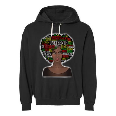 Afro word art Garment-Dyed Fleece Hoodie