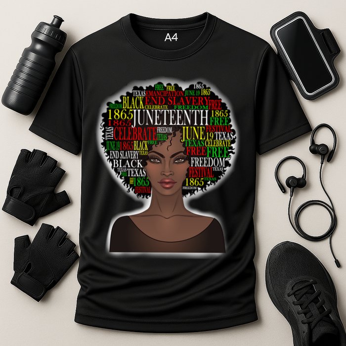 Afro word art Cooling Performance Crew T-Shirt