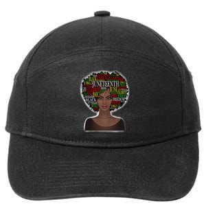 Afro word art 7-Panel Snapback Hat