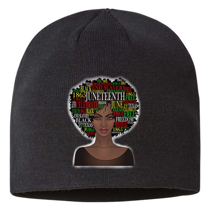 Afro word art Sustainable Beanie