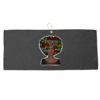 Afro word art Large Microfiber Waffle Golf Towel