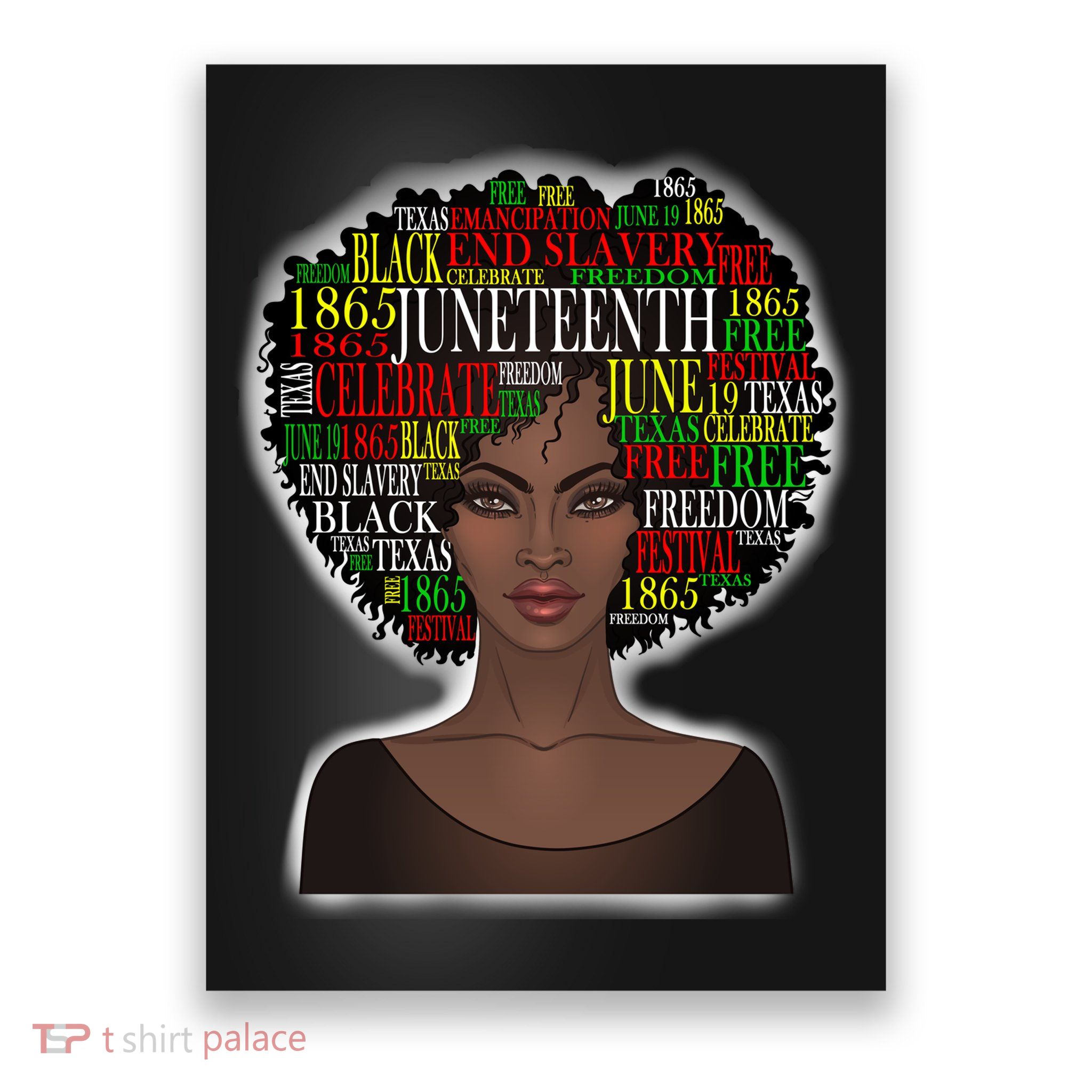 Afro word art Poster