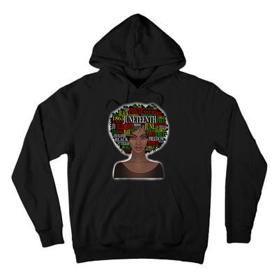 Afro word art Tall Hoodie