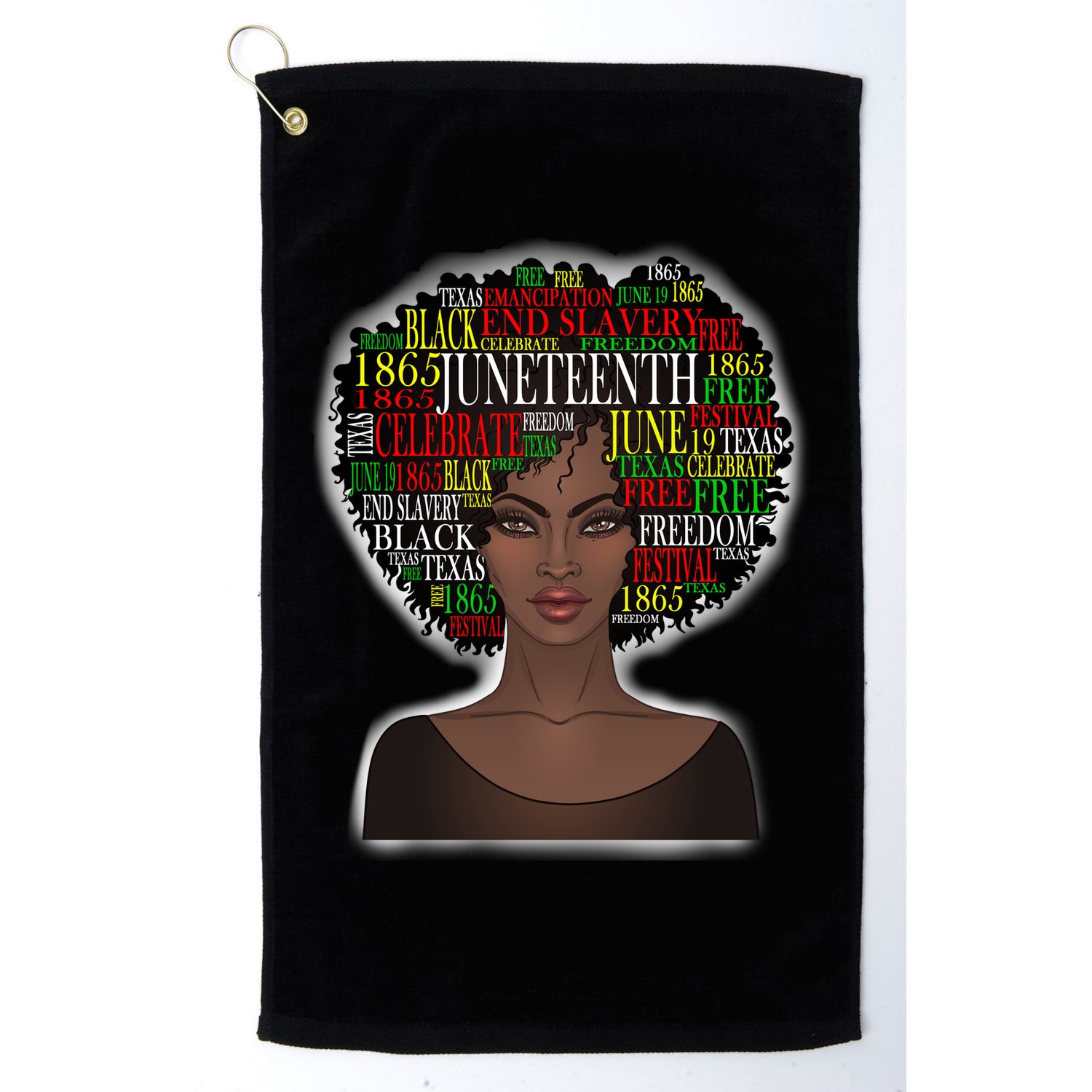 Afro word art Golf Towel