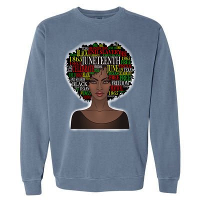 Afro word art Garment-Dyed Sweatshirt