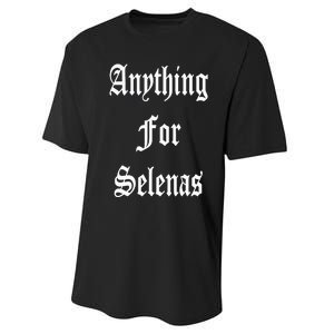 Anything For Selenas Performance Sprint T-Shirt