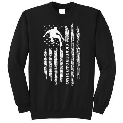 American Flag Skateboard Vintage Skateboarding Sweatshirt