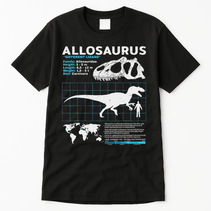 Allosaurus Fact Sheet Dinosaur Facts Tall T-Shirt