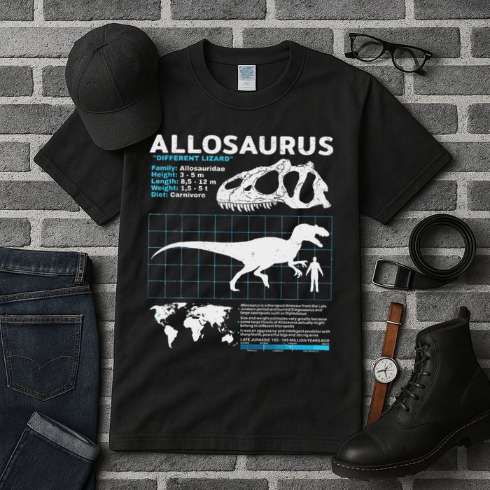Allosaurus Fact Sheet Dinosaur Facts Tall T-Shirt