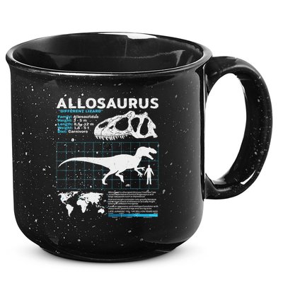 Allosaurus Fact Sheet Dinosaur Facts 15oz Campfire Ceramic Mug