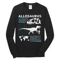 Allosaurus Fact Sheet Dinosaur Facts Tall Long Sleeve T-Shirt