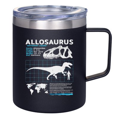 Allosaurus Fact Sheet Dinosaur Facts 12oz Stainless Steel Coffee Mug