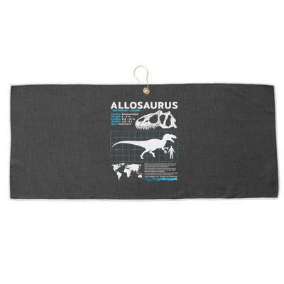 Allosaurus Fact Sheet Dinosaur Facts Large Microfiber Waffle Golf Towel
