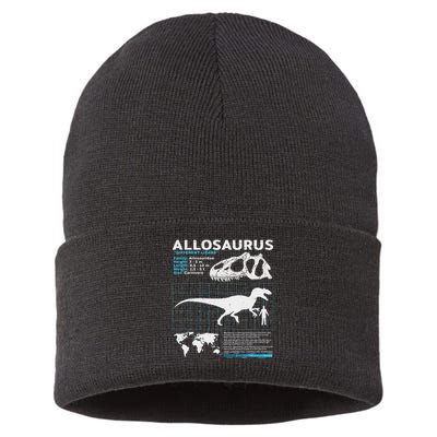 Allosaurus Fact Sheet Dinosaur Facts Sustainable Knit Beanie