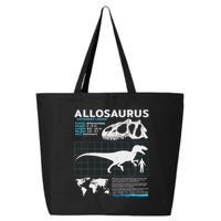 Allosaurus Fact Sheet Dinosaur Facts 25L Jumbo Tote