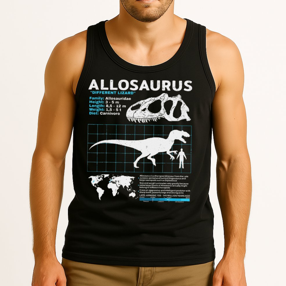 Allosaurus Fact Sheet Dinosaur Facts Tank Top