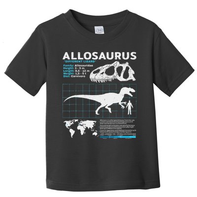 Allosaurus Fact Sheet Dinosaur Facts Toddler T-Shirt