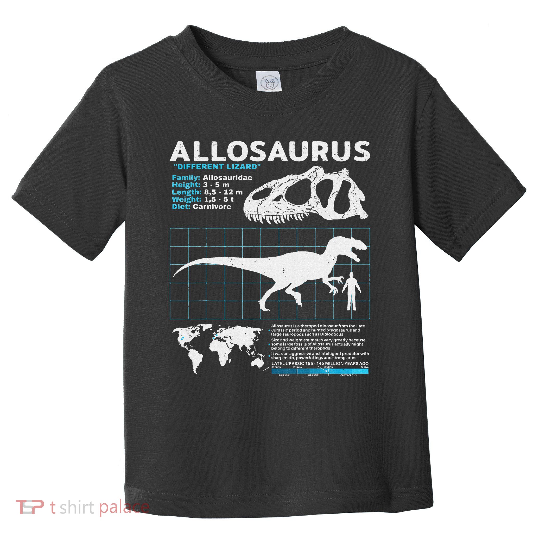 Allosaurus Fact Sheet Dinosaur Facts Toddler T-Shirt