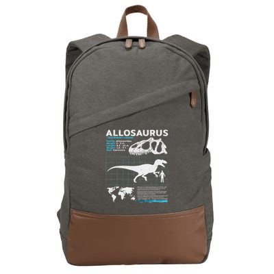 Allosaurus Fact Sheet Dinosaur Facts Cotton Canvas Backpack
