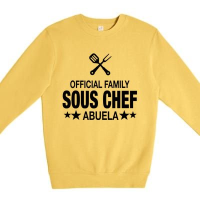 Abuela Family Sous Chef Funny Cooking Abuela Gift Premium Crewneck Sweatshirt