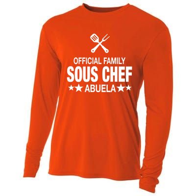 Abuela Family Sous Chef Funny Cooking Abuela Gift Cooling Performance Long Sleeve Crew