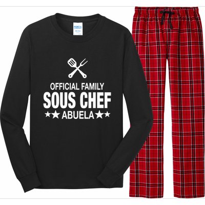 Abuela Family Sous Chef Funny Cooking Abuela Gift Long Sleeve Pajama Set