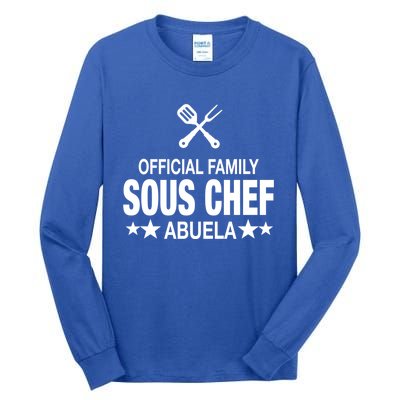 Abuela Family Sous Chef Funny Cooking Abuela Gift Tall Long Sleeve T-Shirt