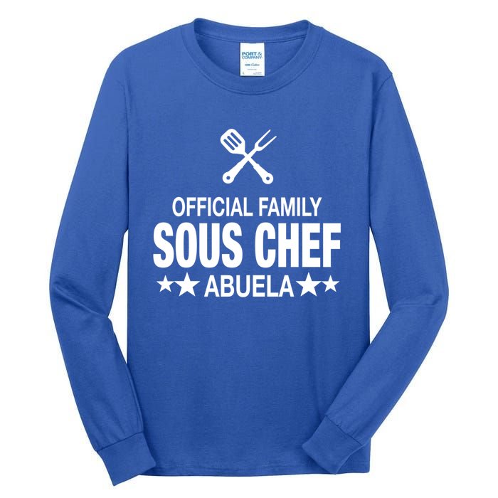 Abuela Family Sous Chef Funny Cooking Abuela Gift Tall Long Sleeve T-Shirt