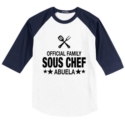 Abuela Family Sous Chef Funny Cooking Abuela Gift Baseball Sleeve Shirt