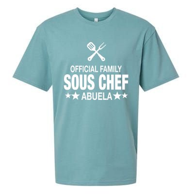 Abuela Family Sous Chef Funny Cooking Abuela Gift Sueded Cloud Jersey T-Shirt