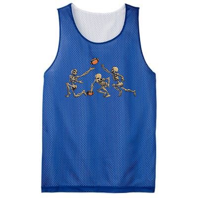 American Football Skeleton Halloween Football Fan Mesh Reversible Basketball Jersey Tank