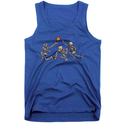 American Football Skeleton Halloween Football Fan Tank Top