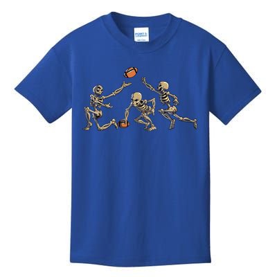 American Football Skeleton Halloween Football Fan Kids T-Shirt