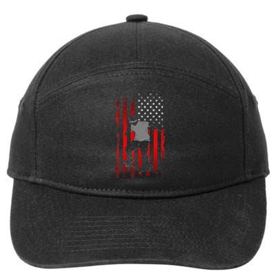 American Flag Skateboard Apparel Skateboarder Skateboard 7-Panel Snapback Hat