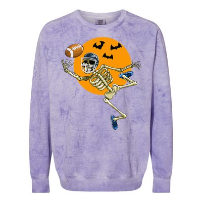 American Football Skeleton Halloween Colorblast Crewneck Sweatshirt