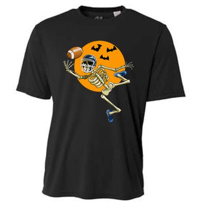 American Football Skeleton Halloween Cooling Performance Crew T-Shirt