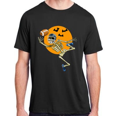 American Football Skeleton Halloween Adult ChromaSoft Performance T-Shirt