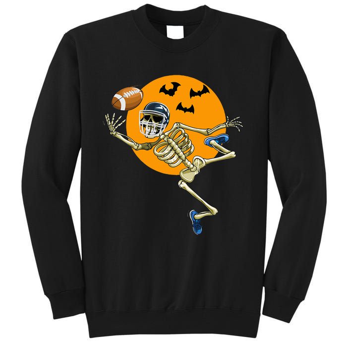 American Football Skeleton Halloween Tall Sweatshirt