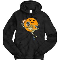 American Football Skeleton Halloween Tie Dye Hoodie