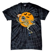 American Football Skeleton Halloween Tie-Dye T-Shirt