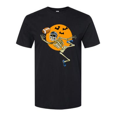 American Football Skeleton Halloween Softstyle CVC T-Shirt