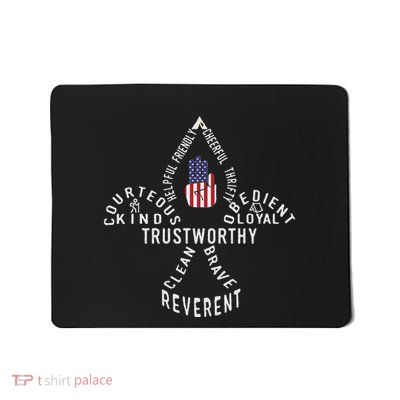 America Flag Scouting Law Mousepad
