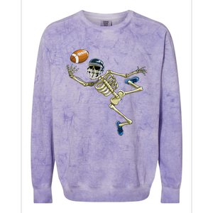 American Football Skeleton Halloween Colorblast Crewneck Sweatshirt