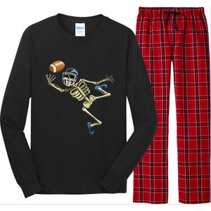 American Football Skeleton Halloween Long Sleeve Pajama Set