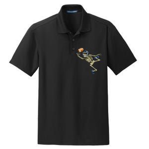 American Football Skeleton Halloween Dry Zone Grid Polo