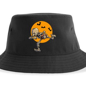 American Football Skeleton Halloween Sustainable Bucket Hat