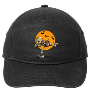 American Football Skeleton Halloween 7-Panel Snapback Hat